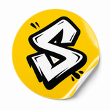 Custom circle sticker with full-color print