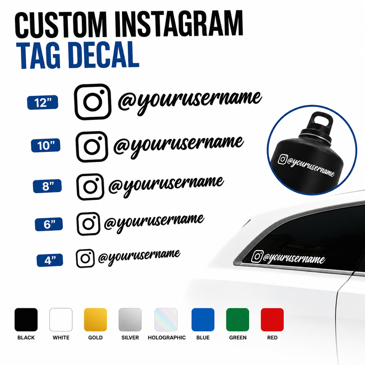 Custom Instagram Tag Decal